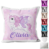 Personalised Cushion Unicorn Sequin Cushion Pillow Printed Birthday Gift 17