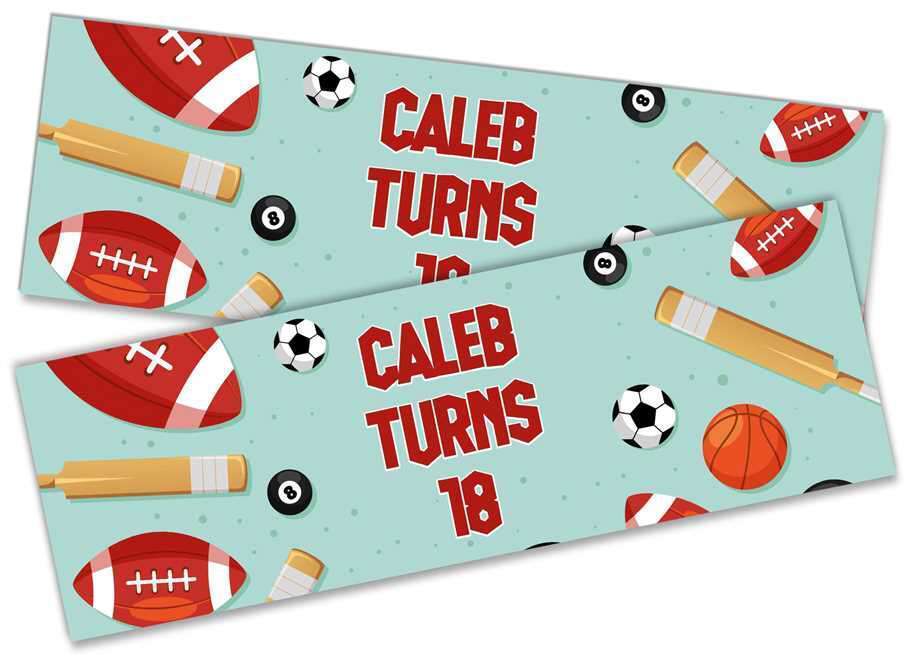 Personalised Birthday Banners Football Design Children Kids Party Decoration 123