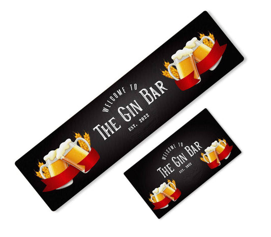 Personalised Any Text Beer Mat Label Bar Runner Ideal Home Pub Cafe Occasion 30