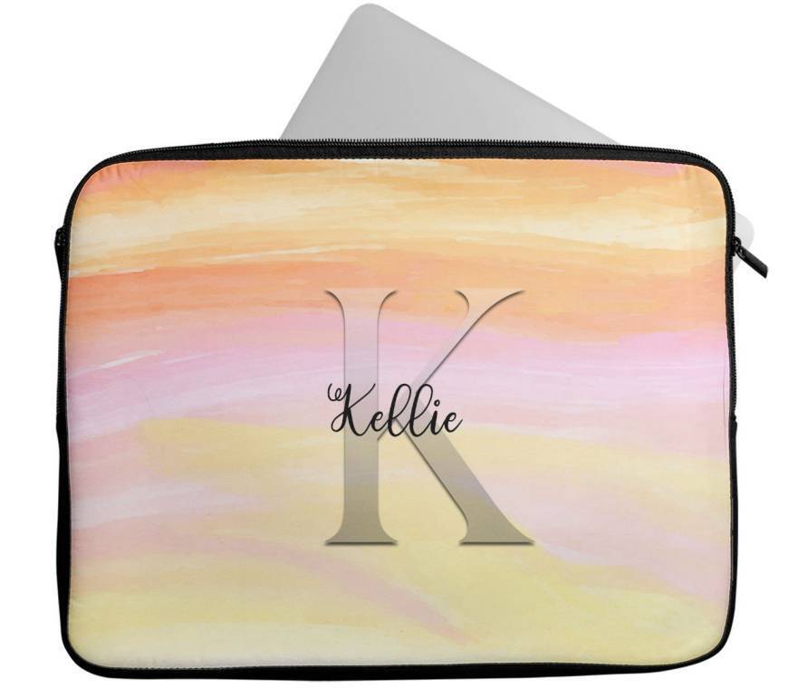 Personalised Any Name Marble Design Laptop Case Sleeve Tablet Bag 105