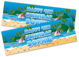 Personalised Birthday Banners Fish Design Children Kids Party Decoration 111