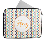 Personalised Any Name Patterned Design Laptop Case Sleeve Tablet Bag 26