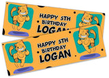 Personalised Birthday Banners Generic Design Children Kids Party Decoration 203