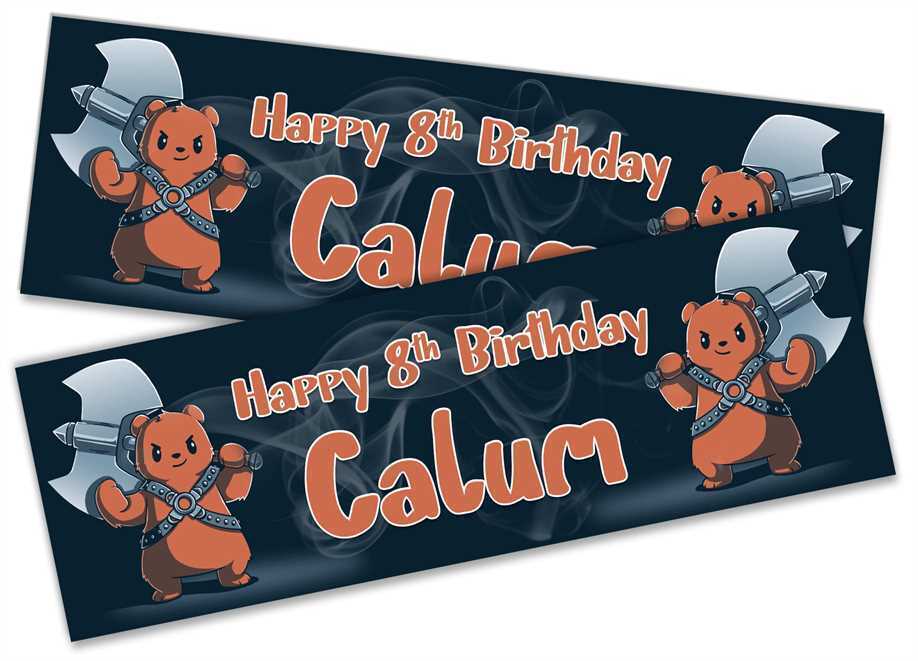 Personalised Birthday Banners Generic Design Children Kids Party Decoration 183