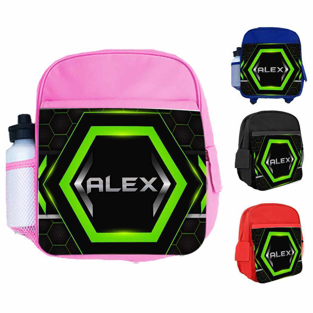 Personalised Kids Backpack Any Name Gaming Boys Girls Children School Bag 3