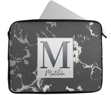 Personalised Any Name Marble Glitter Design Laptop Case Sleeve Tablet Bag 33