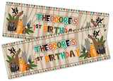 Personalised Birthday Banners Generic Design Children Kids Party Decoration 244