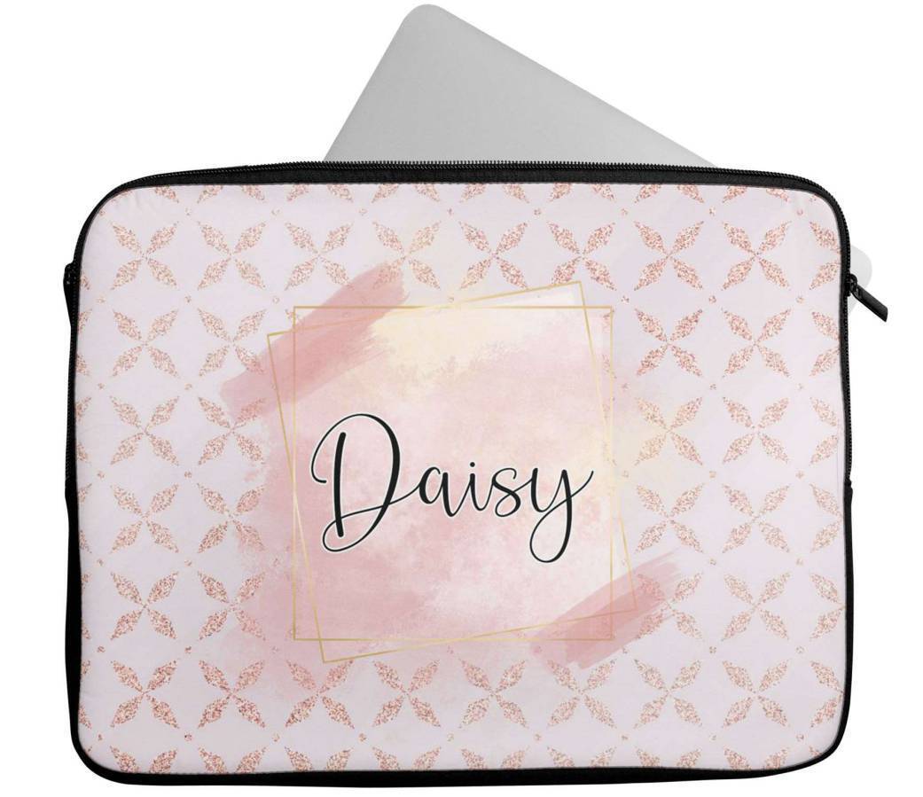 Personalised Any Name Glitter Design Laptop Case Sleeve Tablet Bag 68