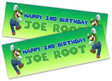 Personalised Birthday Banners Mario Design Children Kids Party Decoration 4