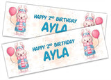 Personalised Birthday Banners Generic Design Children Kids Party Decoration 181