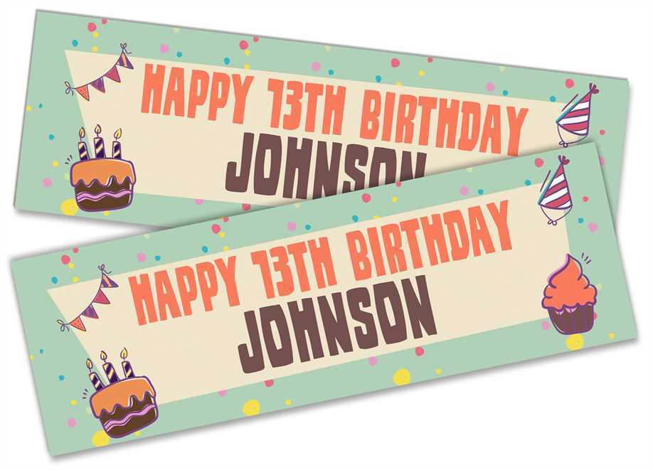 Personalised Birthday Banners Generic Design Children Kids Party Decoration 45