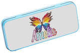 Personalised Any Name Butterfly Pencil Case Tin School Kids Stationary 17