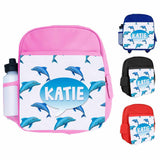 Personalised Kids Backpack Any Name Fish Design Boys Girls kids School Bag 10