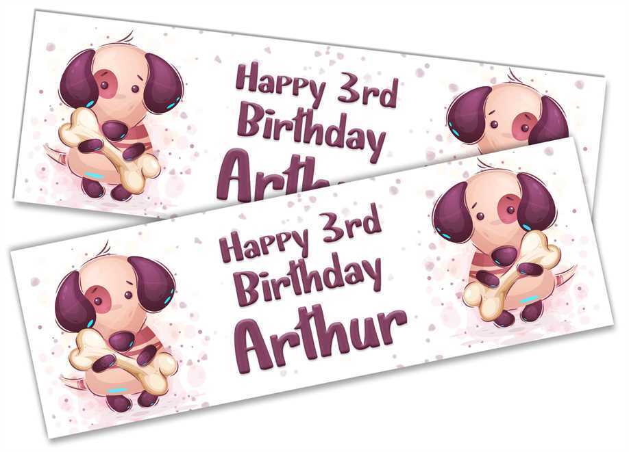 Personalised Birthday Banners Generic Design Children Kids Party Decoration 181