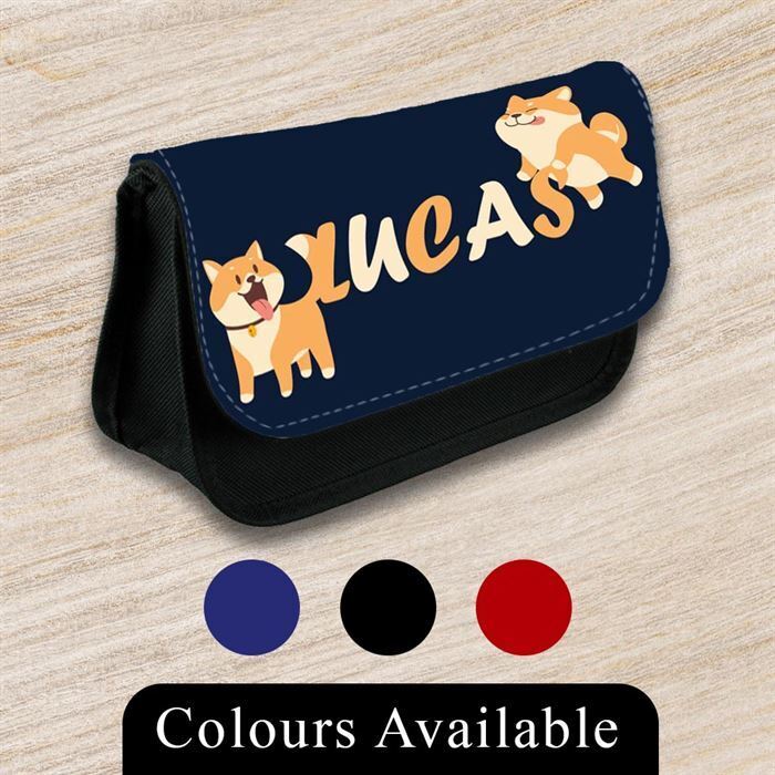 Personalised Pencil Case Generic Girls Boys Stationary Kids School Bag 39