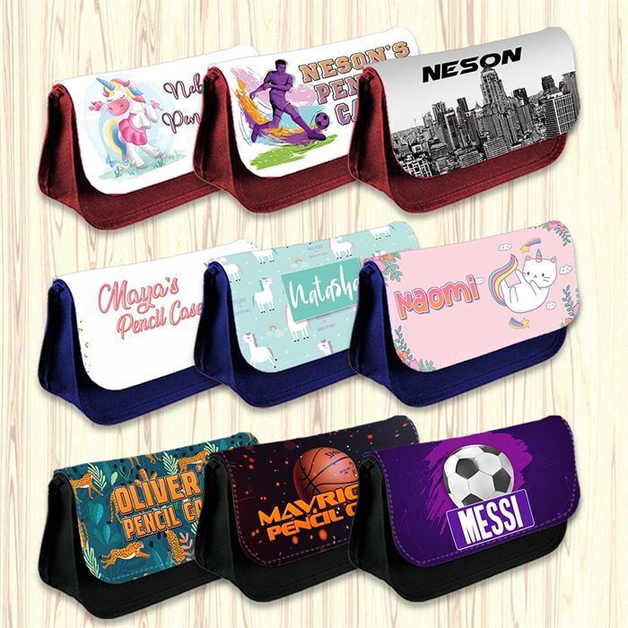 Personalised Pencil Case Generic Girls Boys Stationary Kids School Bag 28