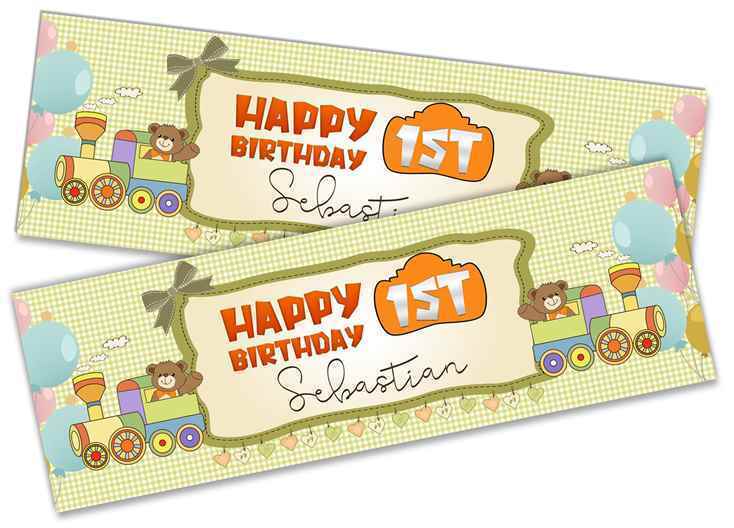 Personalised Birthday Banners Generic Design Children Kids Party Decoration 245