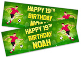 Personalised Birthday Banners Football Design Children Kids Party Decoration 123