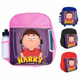 Personalised Kids Backpack Any Name Gaming Boys Girls Children School Bag 8