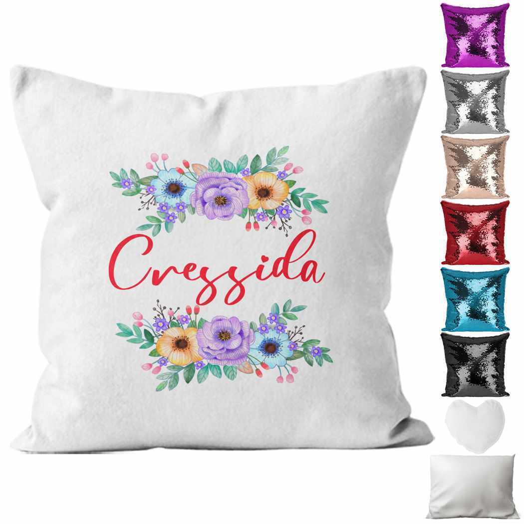 Personalised Cushion Butterfly Sequin Cushion Pillow Printed Birthday Gift 58