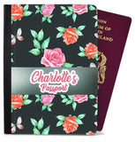 Personalised Floral Children Passport Cover Holder Any Name Holiday Accessory 28