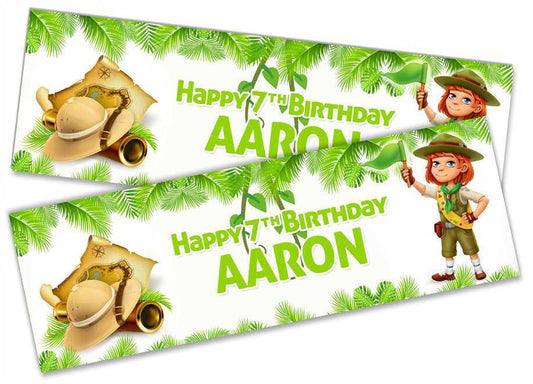 Personalised Birthday Banners Generic Design Children Kids Party Decoration 178