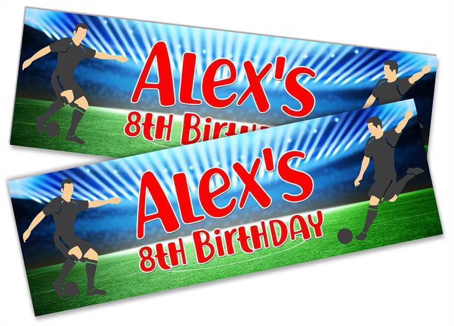 Personalised Birthday Banners Football Design Children Kids Party Decoration 56