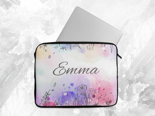 Personalised Any Name Purple Haze Laptop Case Sleeve Tablet Bag Chromebook Gift