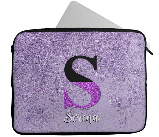 Personalised Any Name Glitter Design Laptop Case Sleeve Tablet Bag Chromebook 28