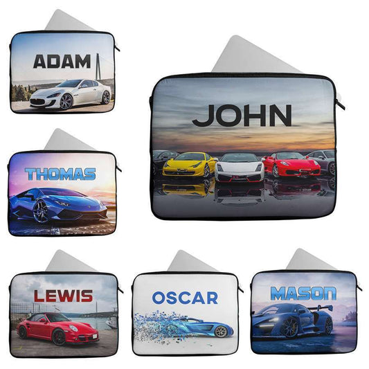 Personalised Any Name Car Design Laptop Case Sleeve Tablet Bag 20