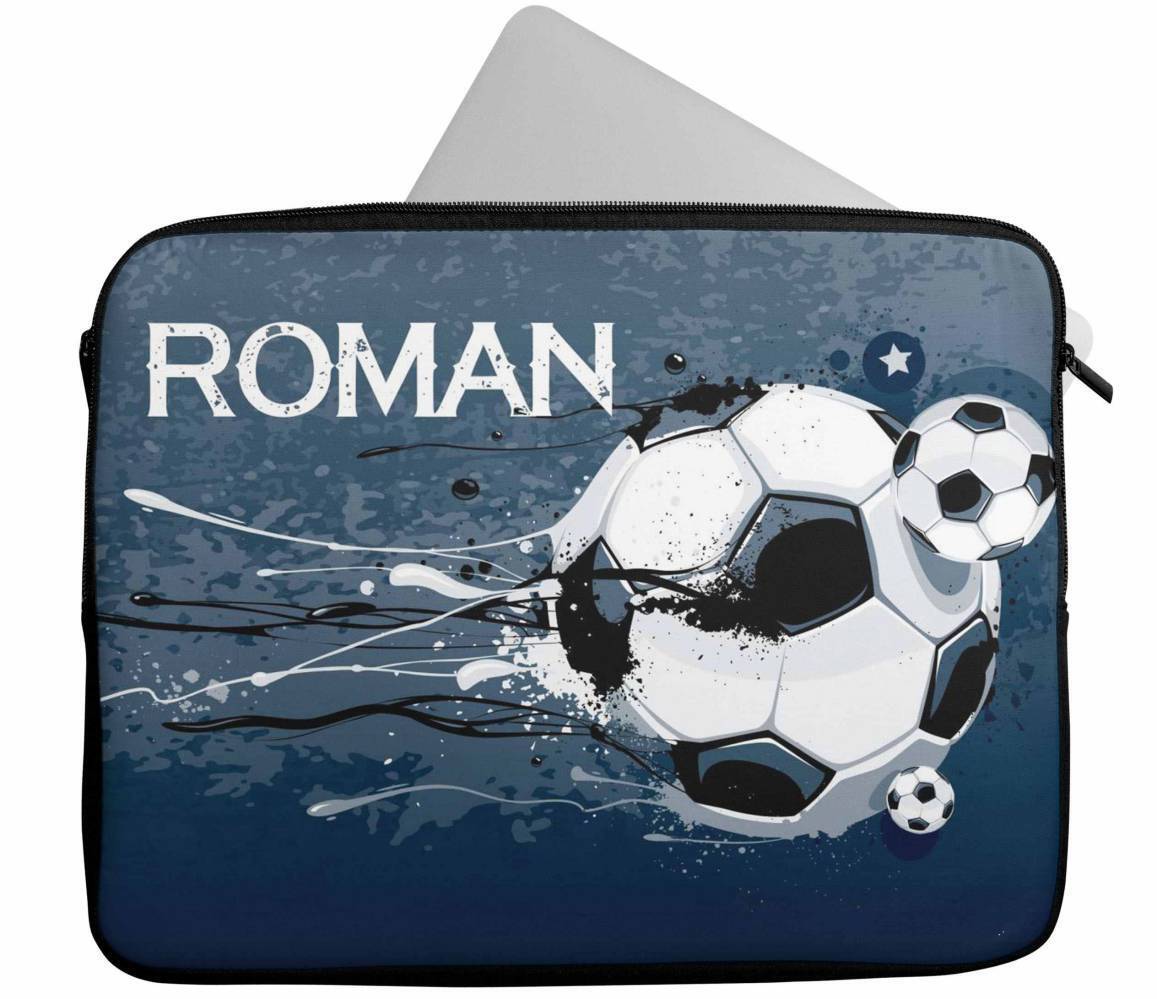 Personalised Any Name Football Design Laptop Case Sleeve Tablet Bag 77