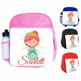 Personalised Kids Backpack Any Name Princess Design Boys Girls kid School Bag 33