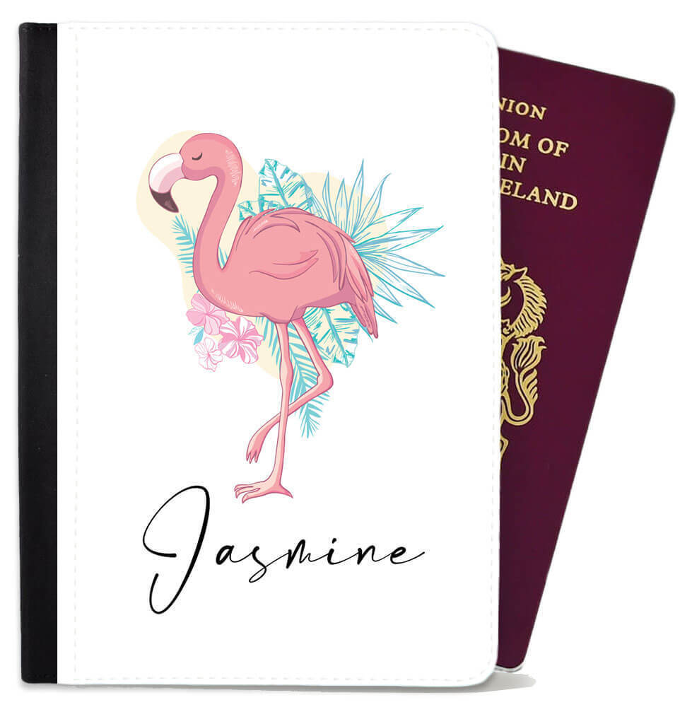 Personalised Flamingo Passport Cover Holder Any Name Holiday Accessory 9