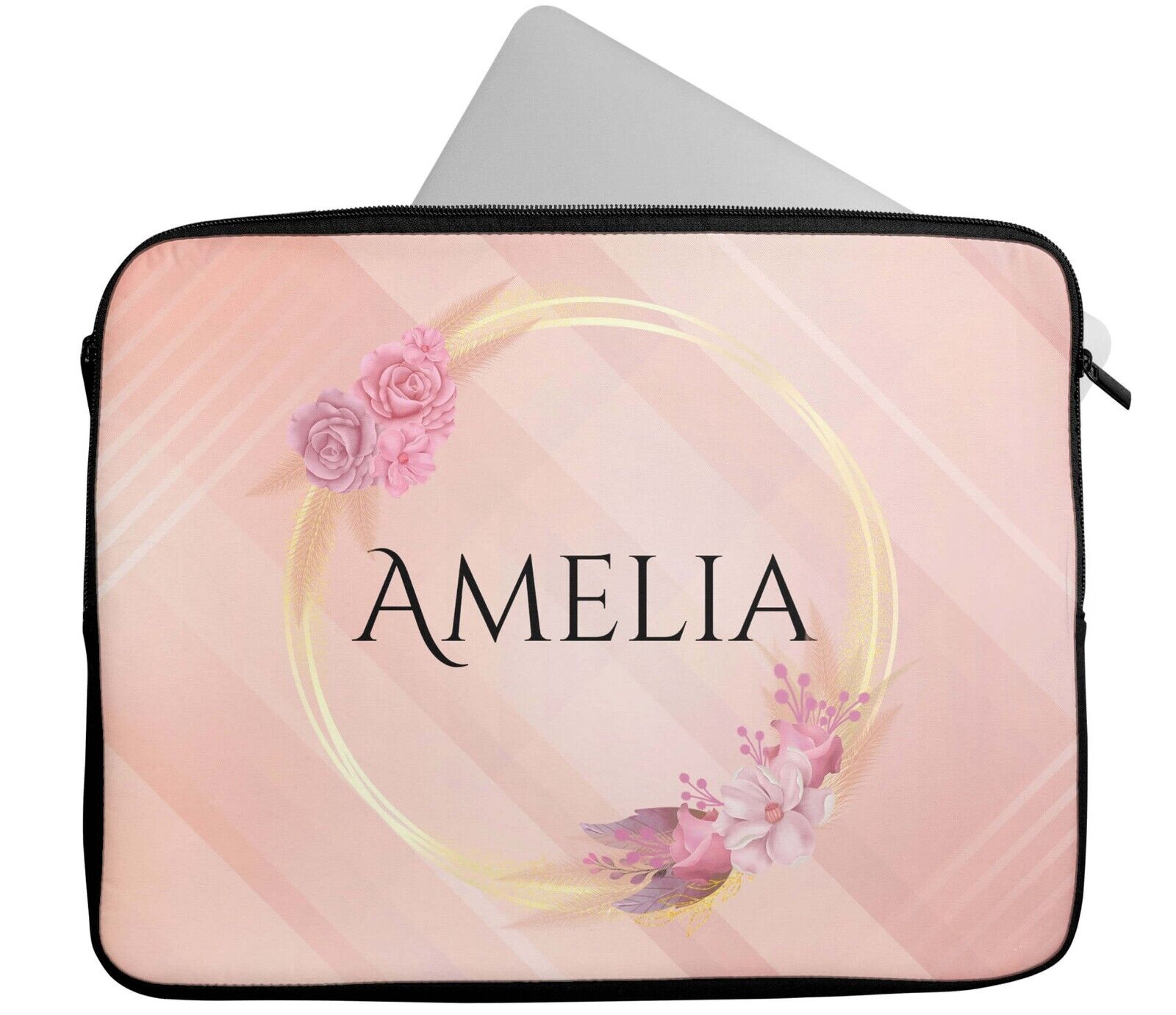 Personalised Any Name Patterned Design Laptop Case Sleeve Tablet Bag 12