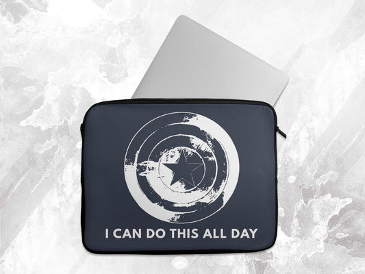 Captain America Do This All Day Laptop Case Sleeve Tablet Bag Chromebook Gift