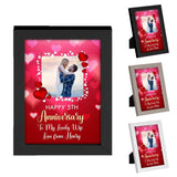 Personalised Anniversary Wooden Frames Any Image Name Wedding Gift Mr and Mrs 1