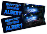 Personalised Birthday Banners Car Design Children Kids Party Decoration 175