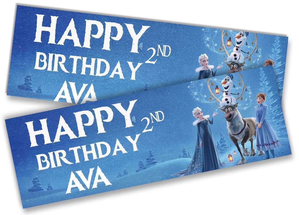 Personalised Birthday Banners Princess  Design Children Kid Party Decoration 62