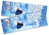 x2 Personalised Birthday Banner Frozen Children Kids Party Decoration Poster 11