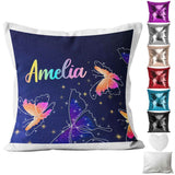 Personalised Cushion Buttterfly Sequin Cushion Pillow Printed Birthday Gift 11