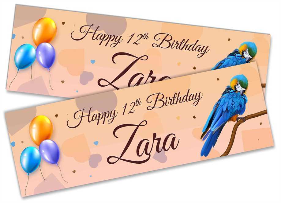 Personalised Birthday Banners Generic Design Children Kids Party Decoration 133