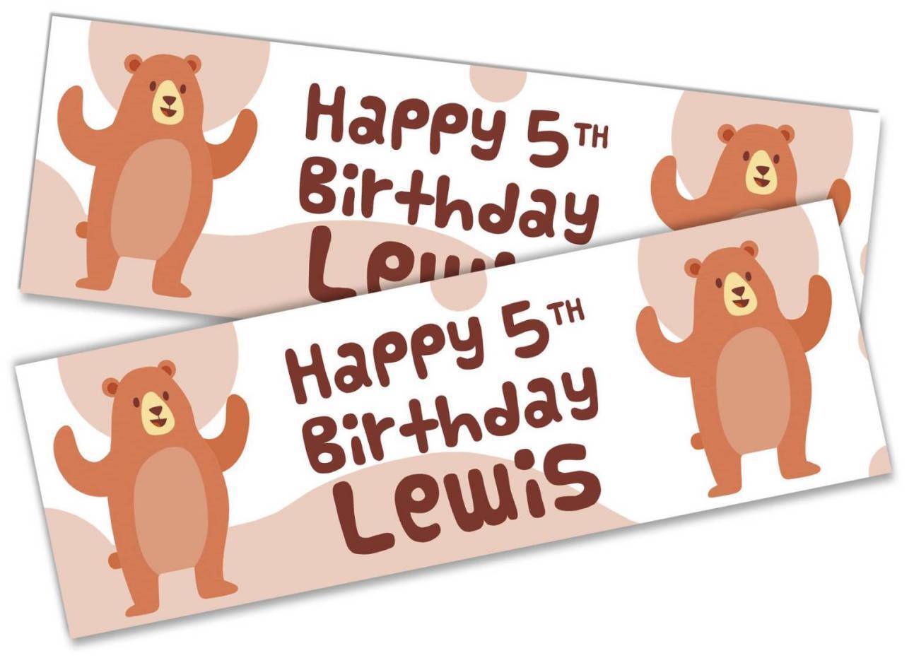 Personalised Birthday Banners Generic Design Children Kids Party Decoration 139