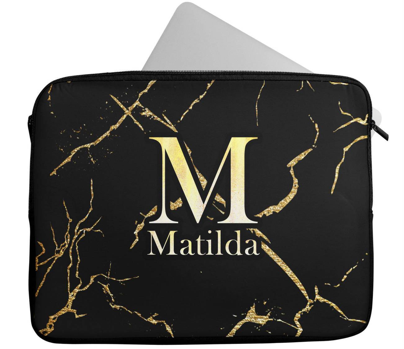 Personalised Any Name Marble Design Laptop Case Sleeve Tablet Bag 41