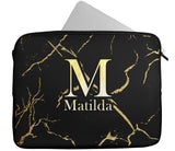 Personalised Any Name Marble Design Laptop Case Sleeve Tablet Bag 41