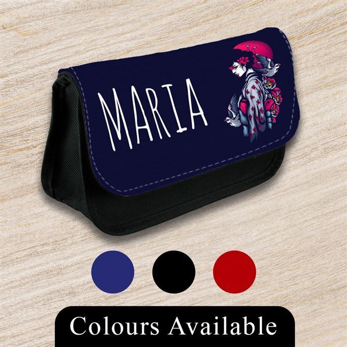 Personalised Pencil Case Generic Girls Boys Stationary Kids School Bag 52