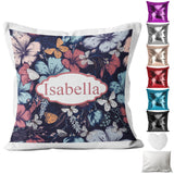 Personalised Cushion Floral Sequin Cushion Pillow Printed Birthday Gift 2