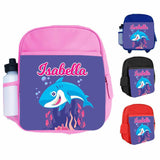 Personalised Kids Backpack Any Name Fish Design Boys Girls kids School Bag 10