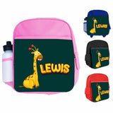 Personalised Kids Backpack Any Name Animal Design Boys Girls kid School Bag 37