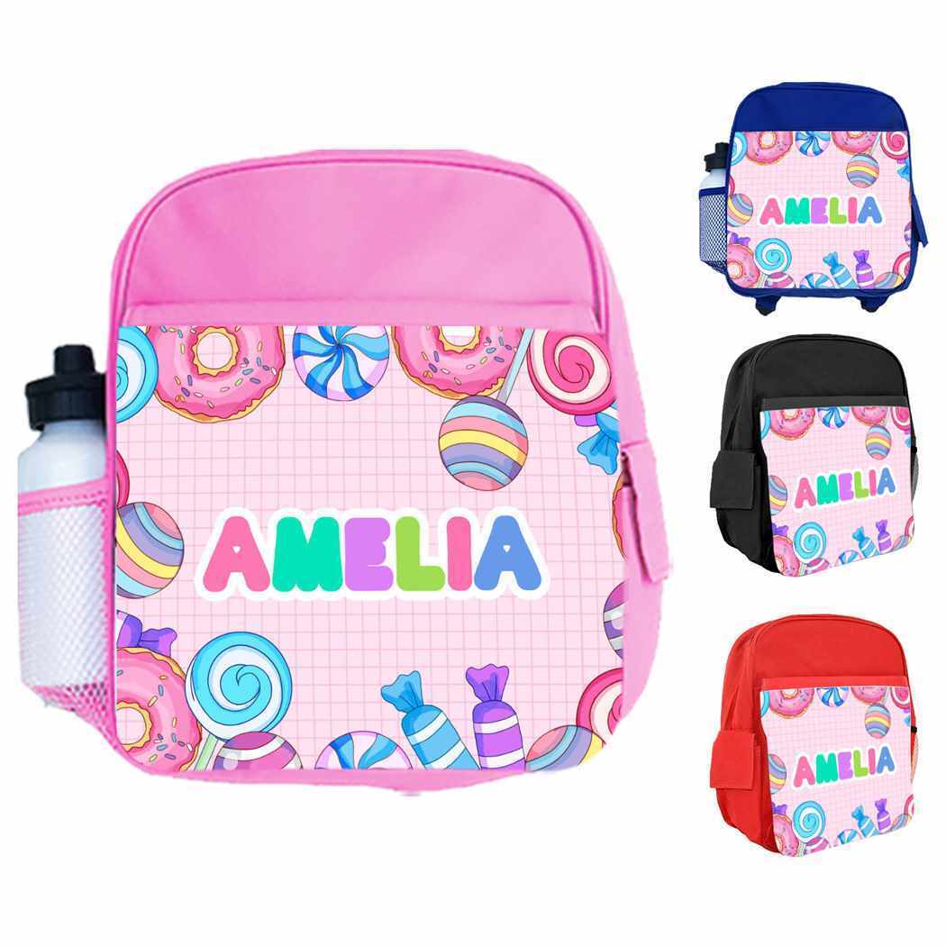 Personalised Kids Backpack Any Name Generic Design Boys Girls kid School Bag 19