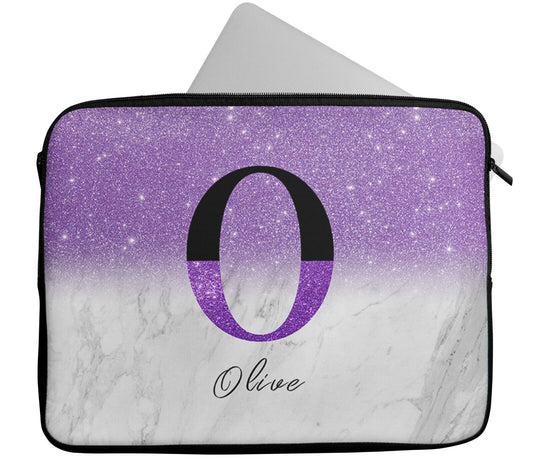 Personalised Any Name Glitter Design Laptop Case Sleeve Tablet Bag Chromebook 14